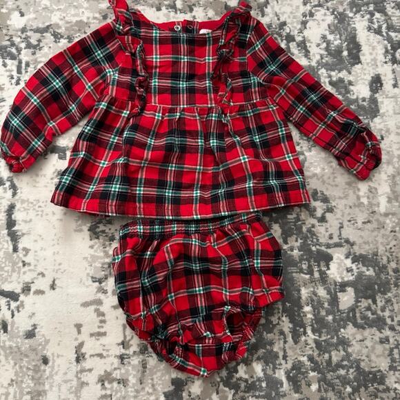 Cat & Jack Plaid 2 Piece Outfit - Size 18 months - Picture 1 of 5